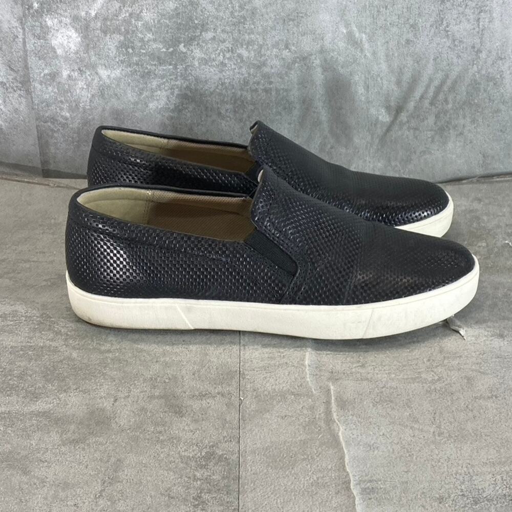 NATURALIZER Women's Black Leather Marianne Textured Slip-On Sneakers SZ 7.5
